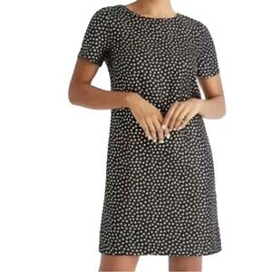 J. Crew Black/Gold Heart Shift Dress, Sz 2
